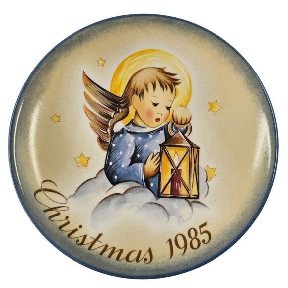 Christmas 1985 Decorative Ceramic Plate Schmid Germany 15th ed Heavenly Light - Picture 1 of 6